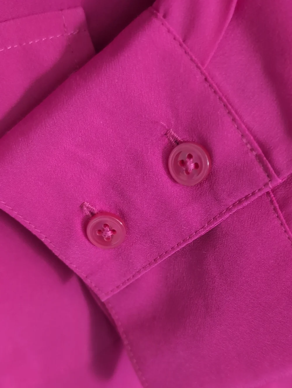 Ann Taylor Hot Pink Button-Front Blouse